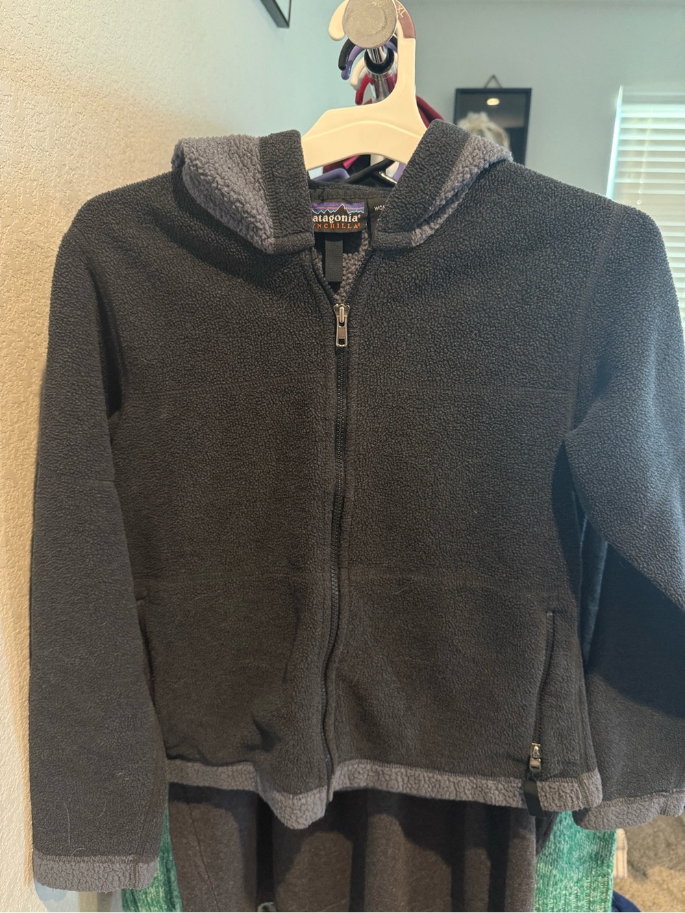 Vintage Patagonia 2-tone SZ S women’s Hooded Fleece Zip Jacket